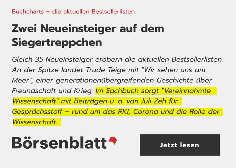 Vereinnahmte Wissenschaft: Ausverkauft – 3. Auflage kommt im August