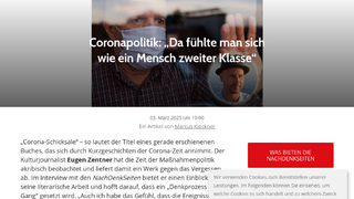 Coronapolitik: „Da fühlte man sich wie ein Mensch zweiter Klasse“