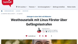 Westhousetalk mit Linus Förster über Gefängnisstrafen